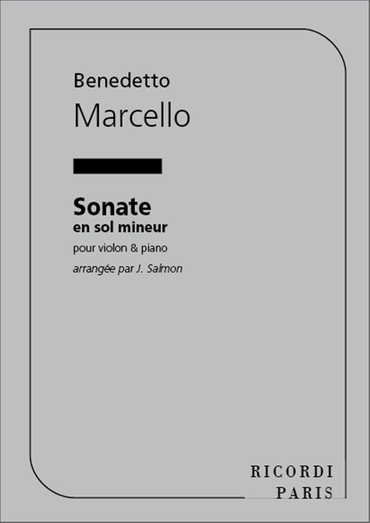 Sonate En Sol Mineur Violon Et Piano (Salmon